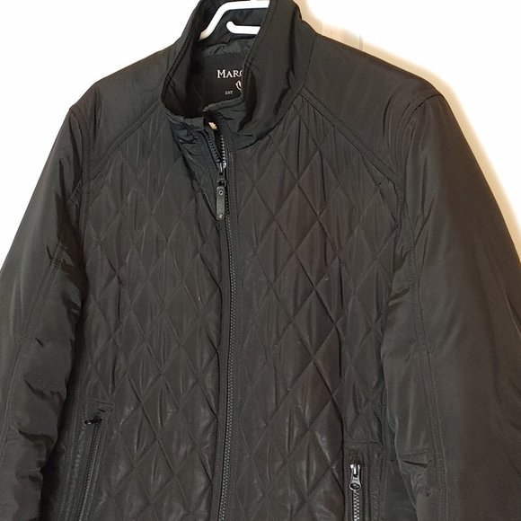 Marc Ecko Cut & Sew Men's Sz Medium Black Bomber Jacket Fall and Winter Quilted - Picture 5 of 10